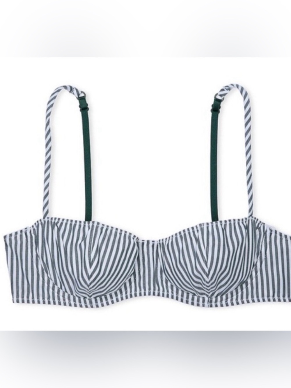 NWT PINK Victoria's Secret Green Striped Balconette Bra